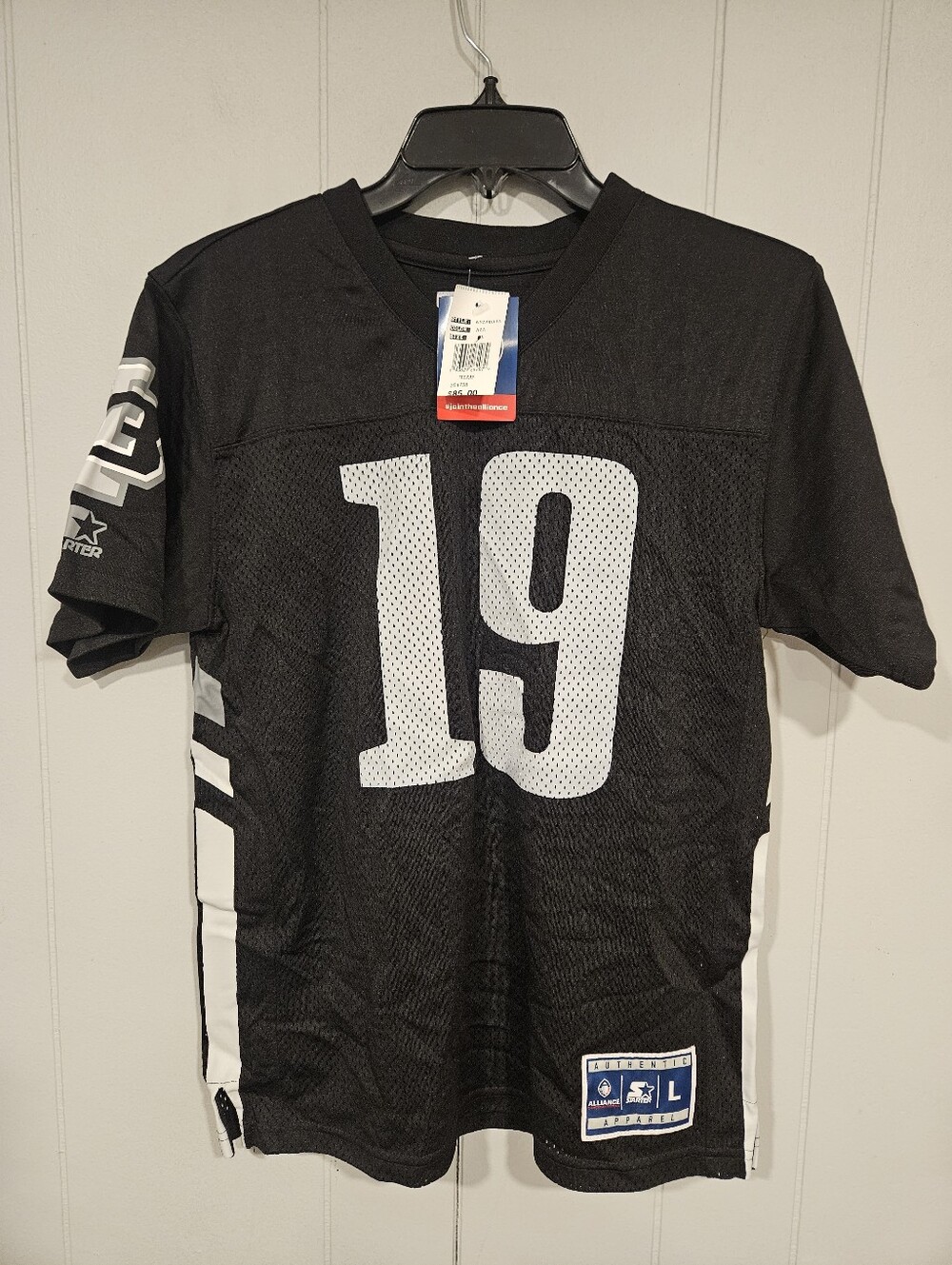 Birmingham Iron AAF Football Youth Boys Large 12-14 Starter Jersey #19 NWT